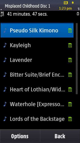 Music Screenshot: Library