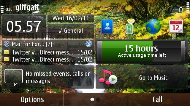Launching quickNet from the home screen