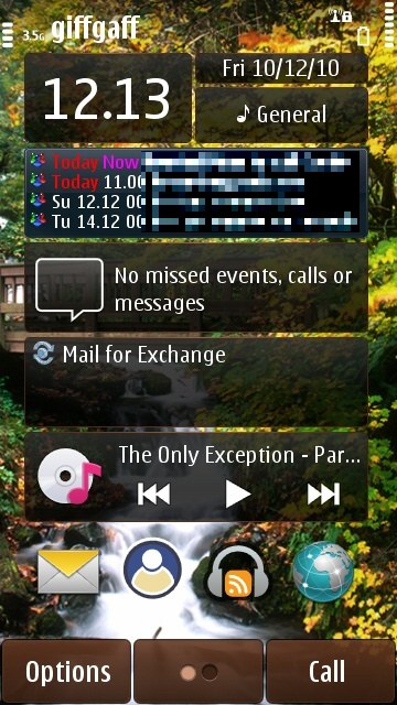The Coming Next home screen widget in action