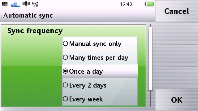 Vivaz Pro PIM Sync frequencies