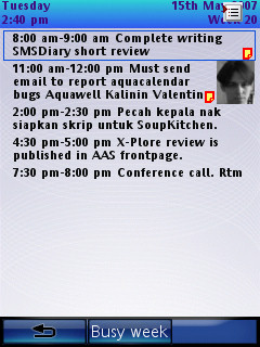 AquaCalendar UIQ 3. Busy Day AquaCalendar UIQ 3. Busy Day