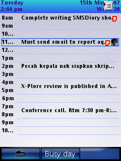 AquaCalendar UIQ 3. Huor Day