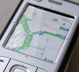 Nokia 6110 Navigator 2D map mode