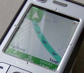 Nokia 6110 Navigator 3D map mode
