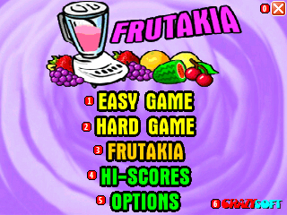 Frutakia title screen