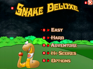 Snake Deluxe title screen