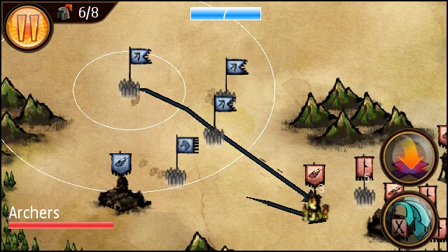 Moving units is easy, by just selecting and dragging, you can lay out a path for the it to follow.