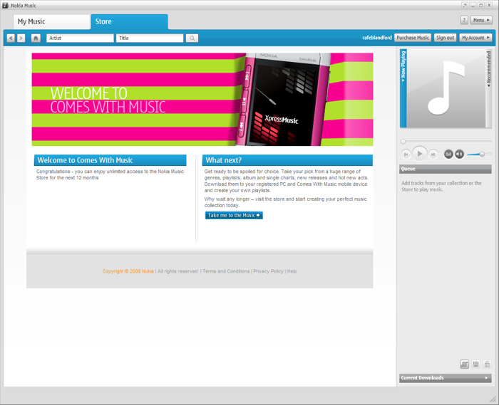 Comes with Music welcome