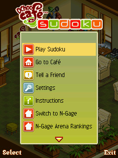 DChoc Cafe Sudoku on N-Gage