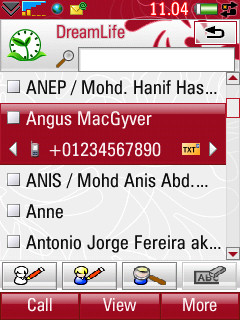 DreamLife Contact view