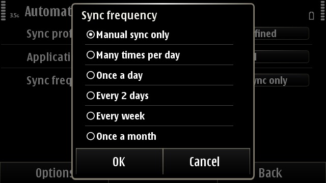 Options for automated SyncML updates