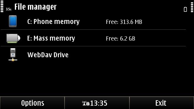 Mounting a network drive in Symbian