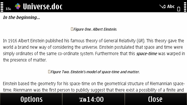 Loading a sample Word file, images are not loaded