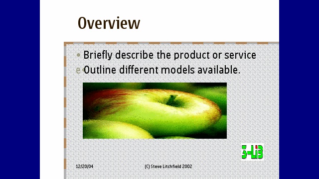 A Powerpoint file being viewed in QuickOffice
