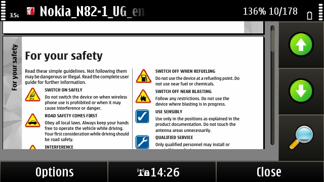 Reading a PDF can get cramped without a full screen mode