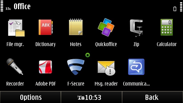 The E7's Office applications folder