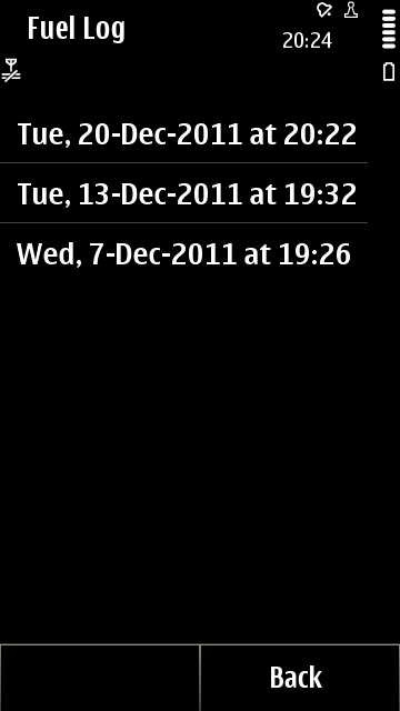 Screenshot, Fuel manager