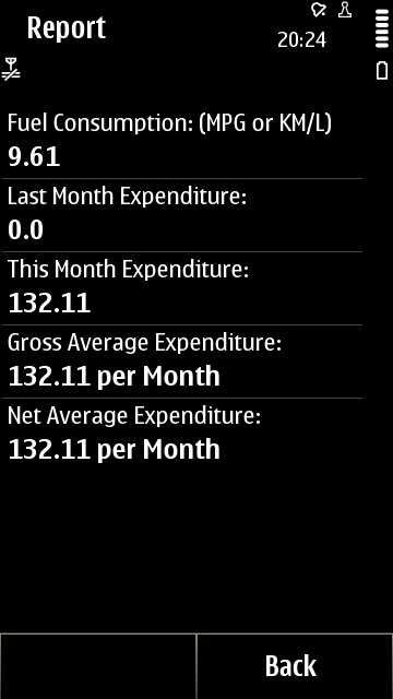 Screenshot, Fuel manager