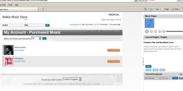 Nokia Music Store