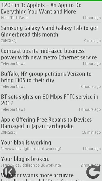 Viewing the subscription lists and one of the posts lists