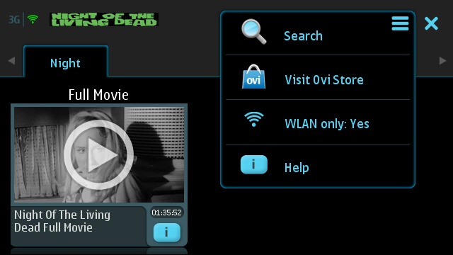 The, mostly non-functional, main menu