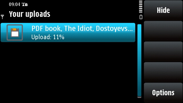 The Pixelpipe Send and Share upload list