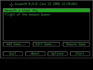ScummVM screenshot running on a Nokia E61