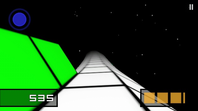 Running along the outside of the tubular track