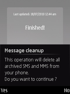 synclion - message cleanup