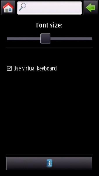 Wikiquotes' portrait QWERTY keyboard and settings page
