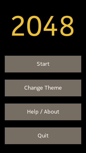 Screenshot, 2048 game for Symbian