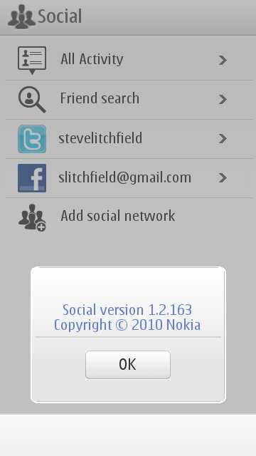 Nokia Social 1.2(163) update