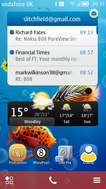 Screenshot, Aqua World theme