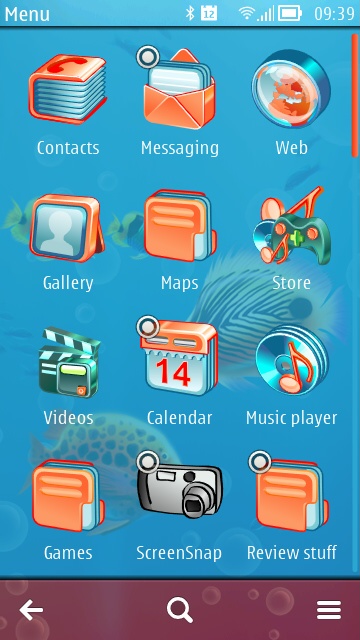 Screenshot, Aqua World theme