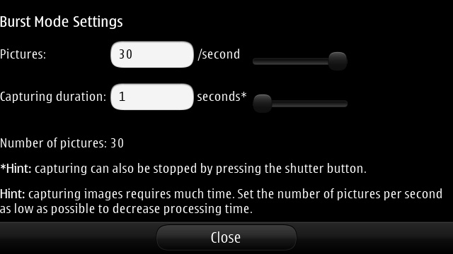 Screenshot, Burst Camera