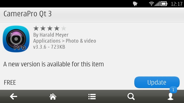 Screenshot, CameraPro Qt