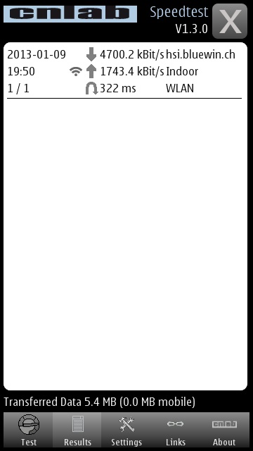 cnlab Speedtest screenshot
