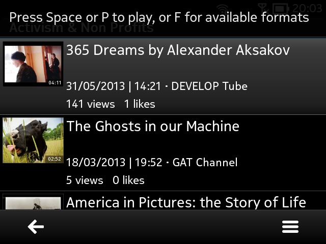 Screenshot, CuteTube