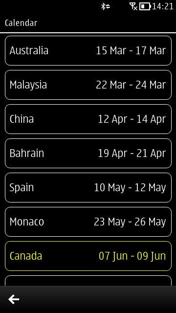 Screenshot, F1uptodate