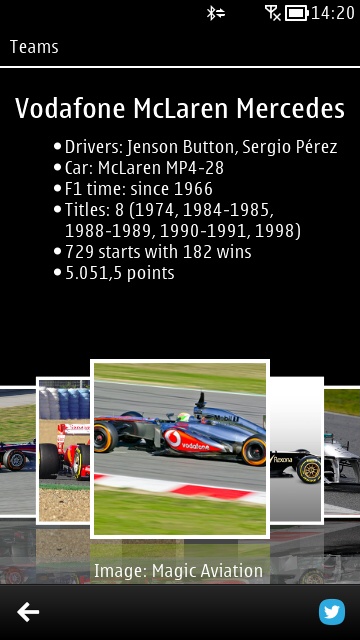 Screenshot, F1uptodate