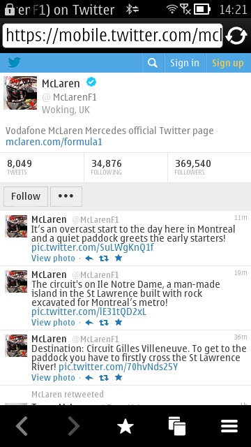 Screenshot, F1uptodate