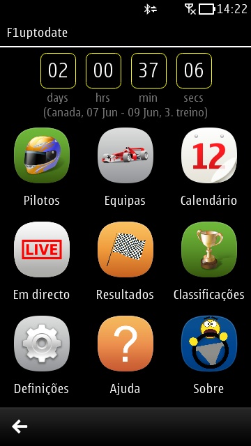 Screenshot, F1uptodate