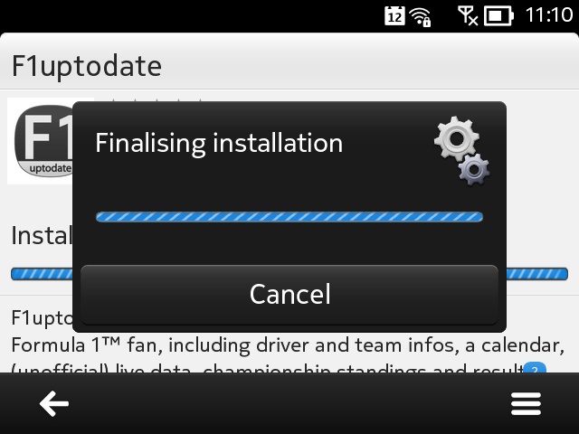 F1uptodate screenshot on the E6