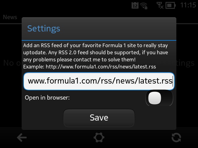 F1uptodate screenshot on the E6