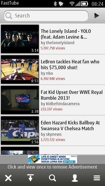 Screenshot, FastTube