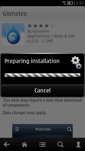 Screenshot, Gismeteo