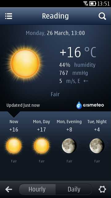 Screenshot, Gismeteo