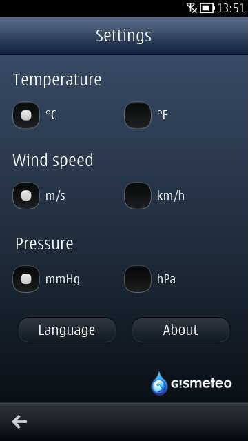 Screenshot, Gismeteo