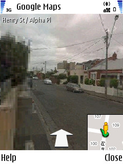 Screenshot, Google Maps 2.3 for S60