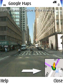 Screenshot, Google Maps 2.3 for S60